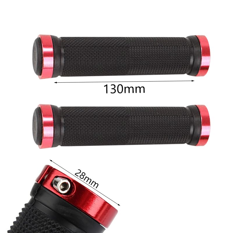 Manopole Manubrio Bicicletta Lock-on In Gomma TRP - Antiscivolo, Ergonomiche, Per MTB, BMX, City Bike - Colori Vivaci (Lunghezza 130mm) - 3