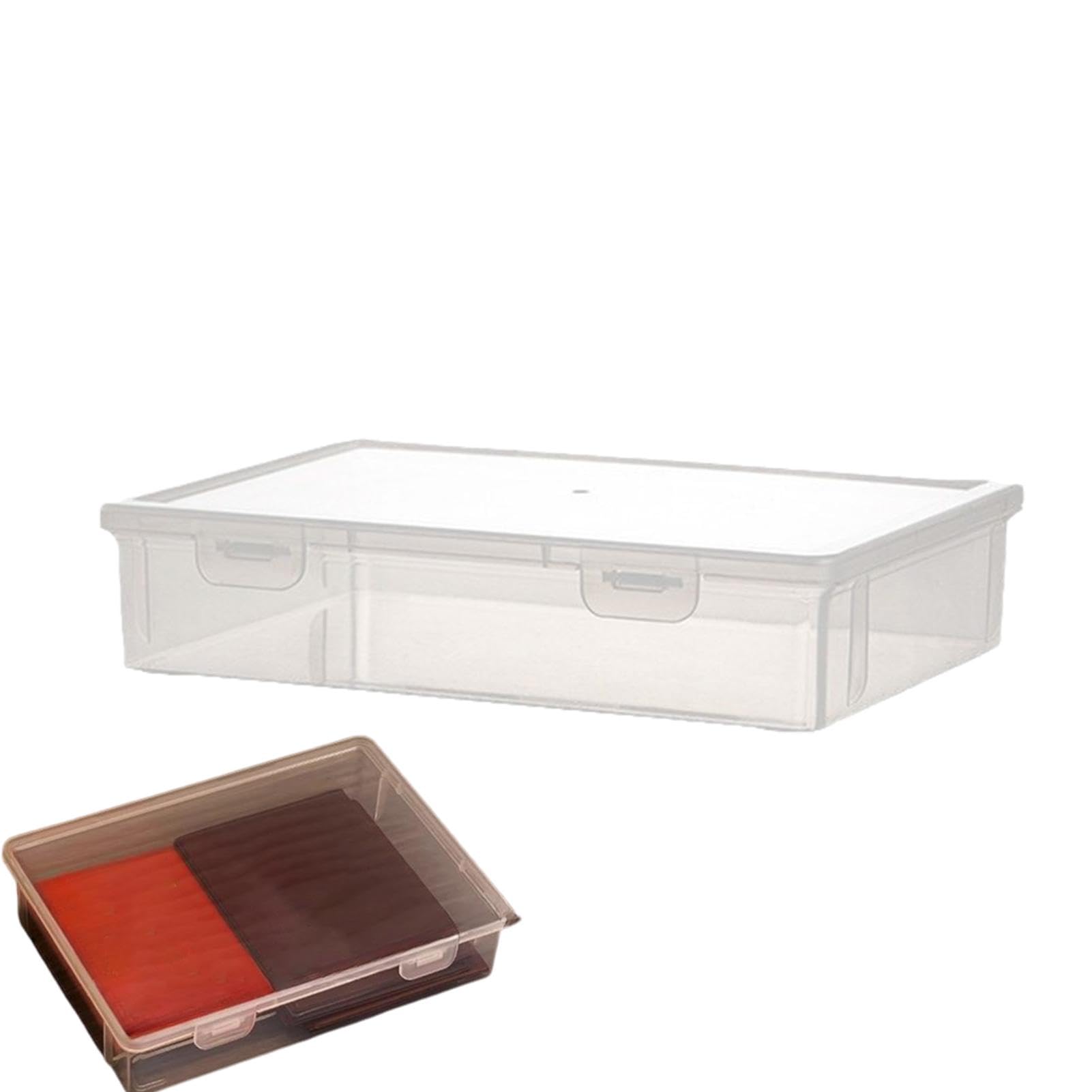Certificate Storage Box, File Storage Boxes, A4 Important Documents Containers Box, A4 Size Portable File Box, Clear Containers for Organising Documents, Letters, Scrapbook