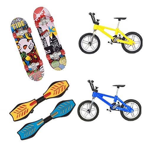 Yoeevi Mini Finger Sports Park Ramp Toys Set, Skateboards/Bikes/Swing Boards/Replacement Wheels And Tools With Ramp And Rail Park Stair Educational Finger Toy Set For Kids Party Favor #TOP4