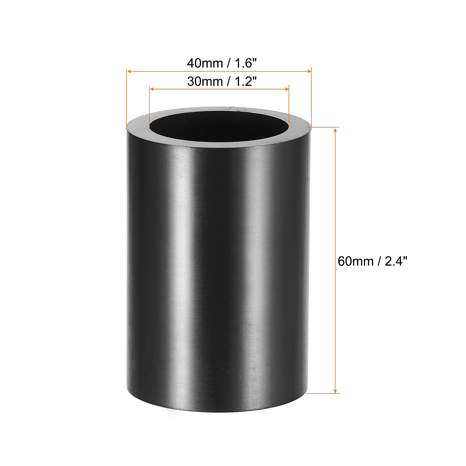 PATIKIL Creusets En Argile Graphite Coupe Noire 1.6" x 1.6" Pour Fusion Coulée Métal Or Argent Cuivre Laiton Alliage Perlage Bijoux, 1 Pcs