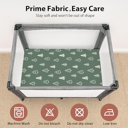 Baby Mini Crib Sheets Boy, Portable 38”x26” Pack and Play Sheets Fitted for Playard and Pack N Play Mattress, 3-Pack Soft Microfiber Brown Lion