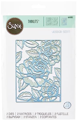 Sizzix 665082 Fustella Thinlits Motivo Floreale Di Jessica Scott Confezione Da 2