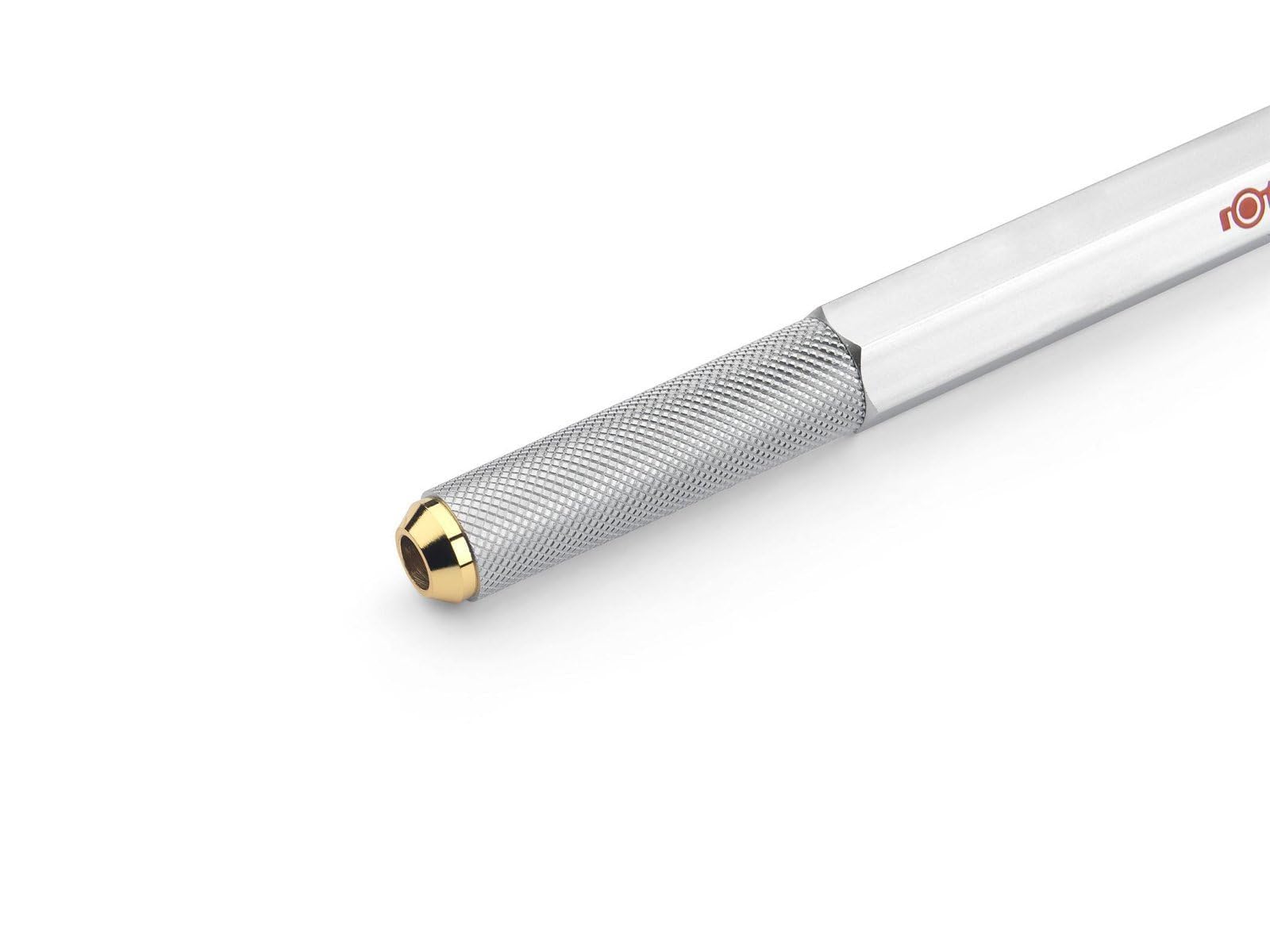 rOtring 800 Kugelschreiber, mittlere Spitze, schwarze Tinte, silberfarbener Schaft, Haftnotizen + zusätzliche Stiftmine
