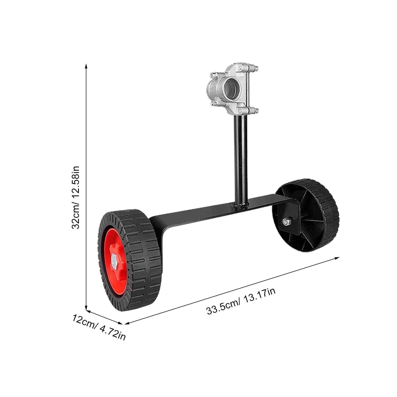MAGICLULU Ruedas de Repuesto para Cortacésped de 28 Mm, Ajustables en Altura y Ligeras, Fabricadas en Goma y Acero Inoxidable, Accesorio para Jardín y Carrito