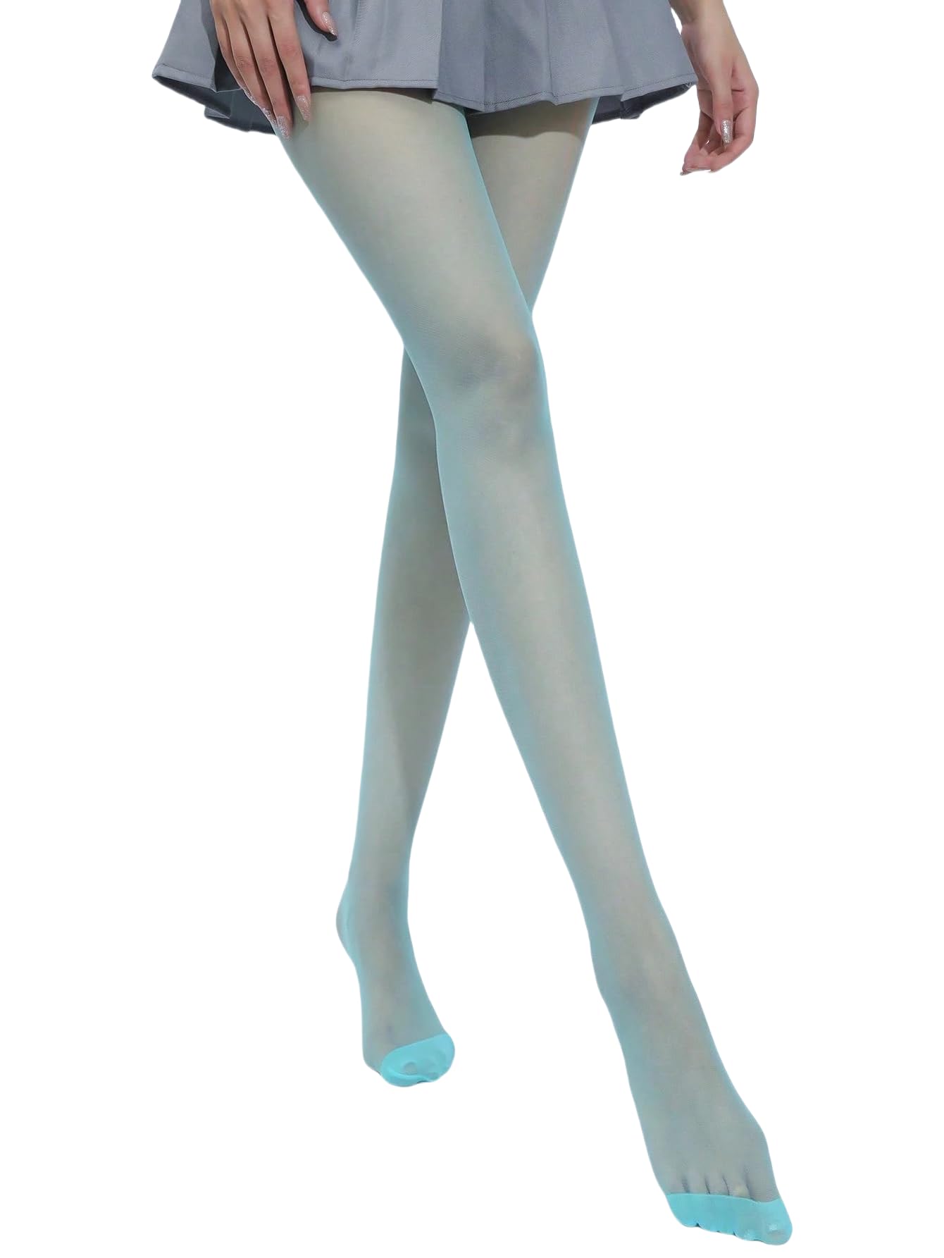 Malustar Bright Colour Sheer 10 Denier Tights (Turquoise)