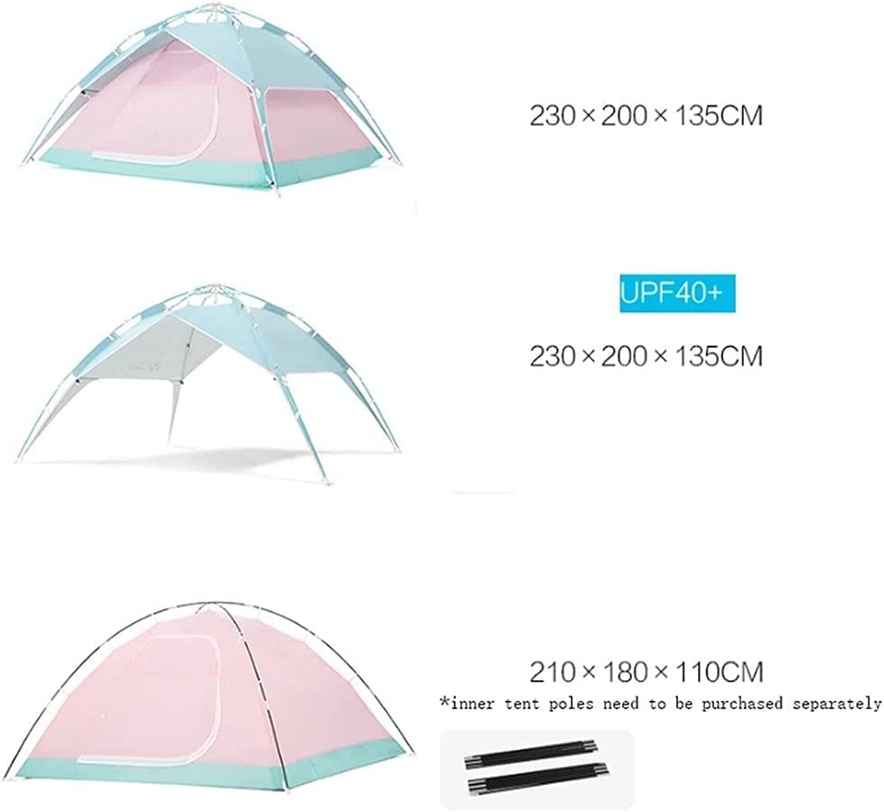 Carpa instantánea para camping, 4 personas, resistente al viento y lluvia miniatura 2