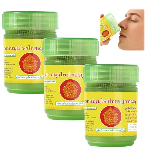 3 Stück Thai Inhaler Verbundwerkstoff Thailändische Riechdose Naturmaterial Thailand Riechdose Tragbar Und Praktisch Erfrischend Kühl Ideal Zum Stressabbau Und Für Unterwegs
