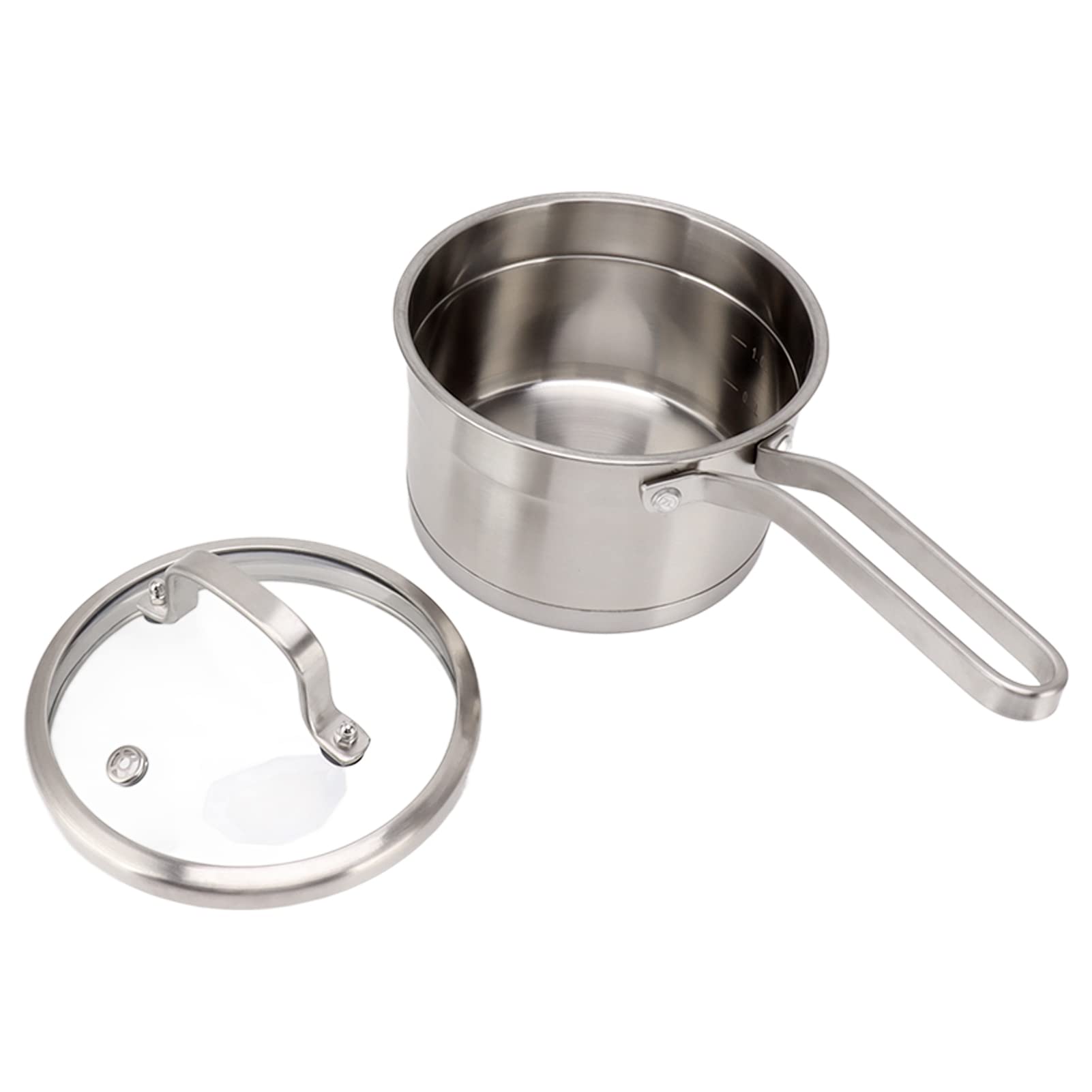Cacerola para de Acero Inoxidable, Olla de Inducción Antiadherente con Fondo Grueso 304, Olla para Sopa Resistente con un para Calentar Uniformemente en Estufas Eléctricas de Gas de