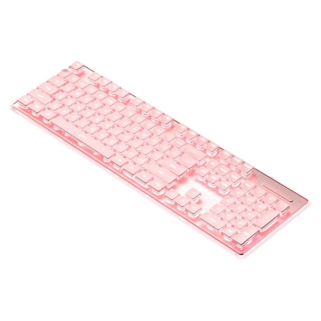 Silents mechaniczne klawiatury gamingowe, 104 klawisze, przewód USB z podświetleniem RGB i wodoszczelnością IPX4, do PC, laptopa, akcesoria