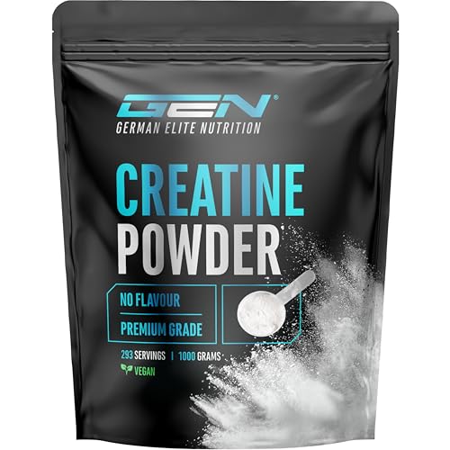 Creatina Monohidrato en Polvo 1000 g – Creatina Monohidrato Microfina, muy Soluble y de Alta Dosificación – Sin Aditivos innecesarios – Vegana – 293 Porciones