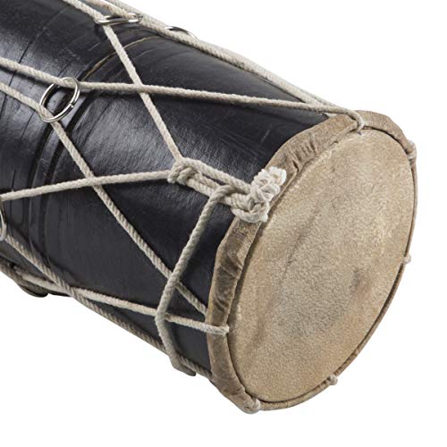 The Great Indian Bazaar DHOLAK1 10 X 6 Inch Medium Handmade Wooden & Leather Classical Indian Folk Tabla Drum Set Hand Percussion Drums World Musical Instruments Punjabi Dhol Dholak Dholki Fun Birthday Housewarming Gift Ideas thumb #4
