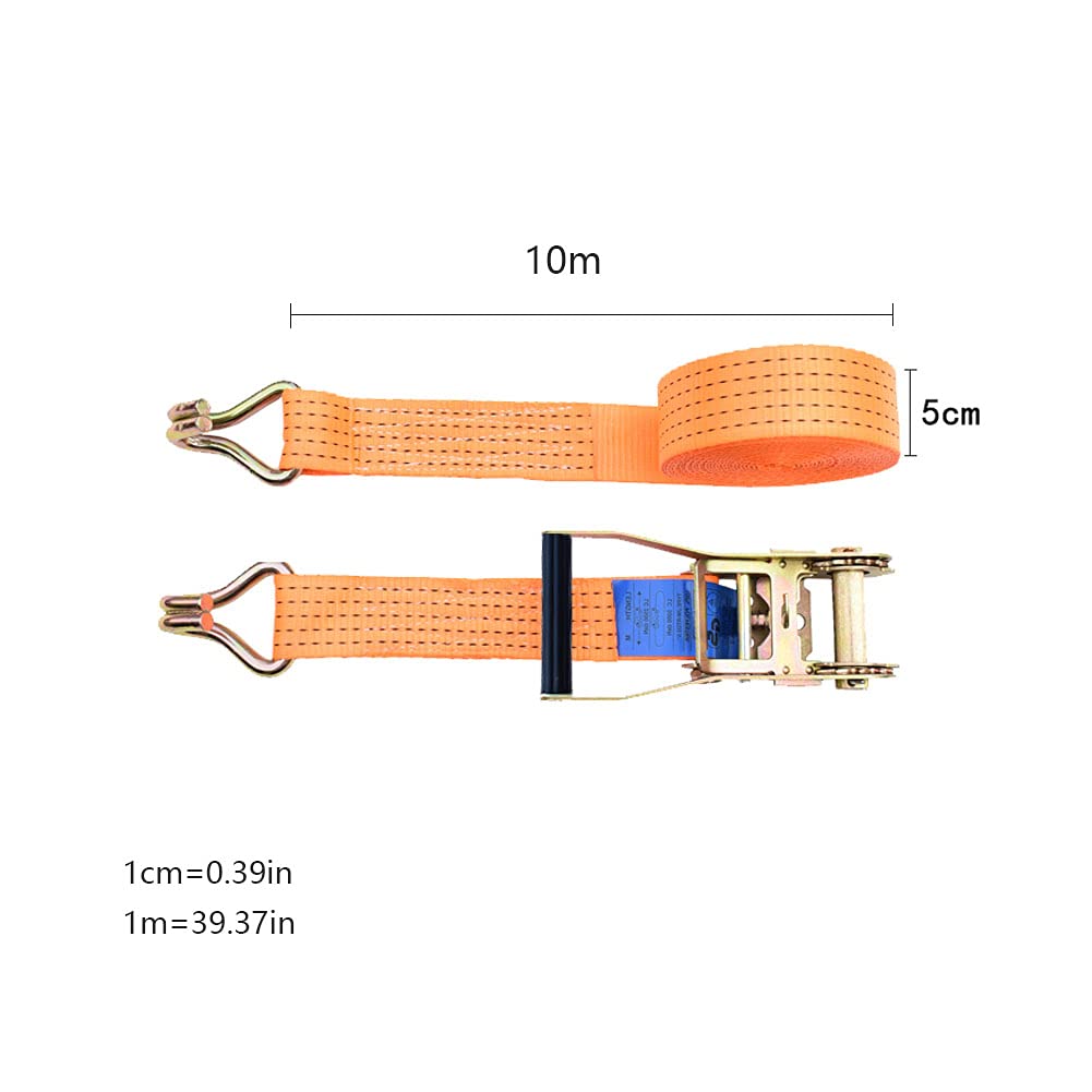 Cinghia a cricchetto in metallo, 50 mm x 10 m, forza di rottura 5 tonnellate, 1 carico, multicolore(Blue)
