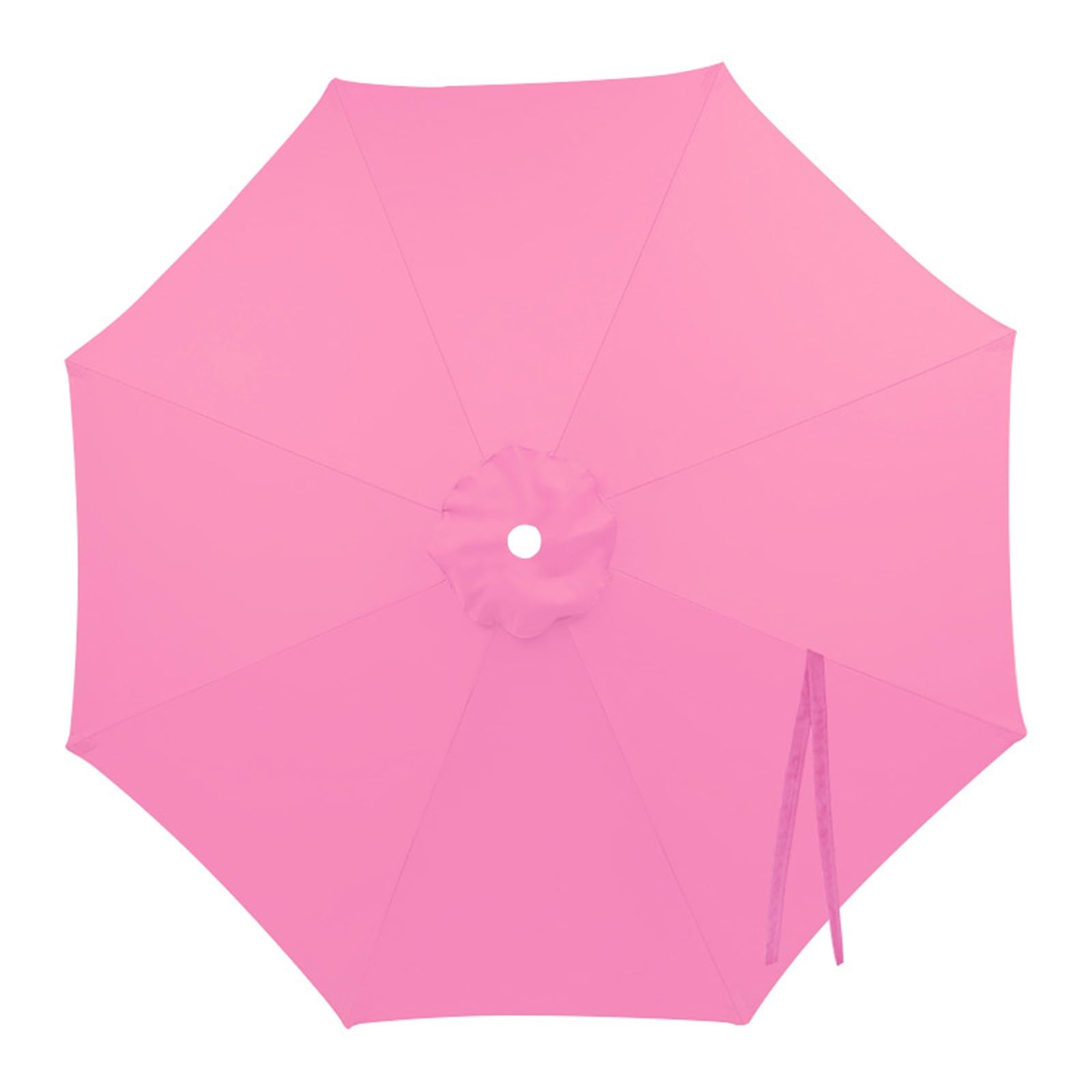 ksxnkhk Replacement Canopy for Round Parasols 2/2.3/2.7/3/4m Fabric for 6, 8 Ribs Waterproof UV Protection Awning Replacement Thickened Polyester (Pink, 2m - 8 Ribs)
