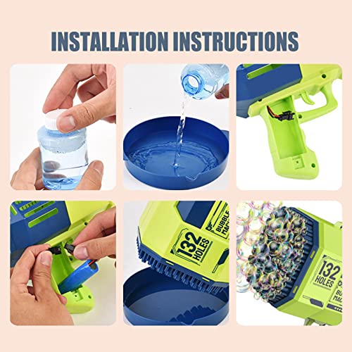 Bubble Machine, Bubble Makers 132 Buracos Automático Bubble Maker Brinquedo Para Crianças | Bolha má