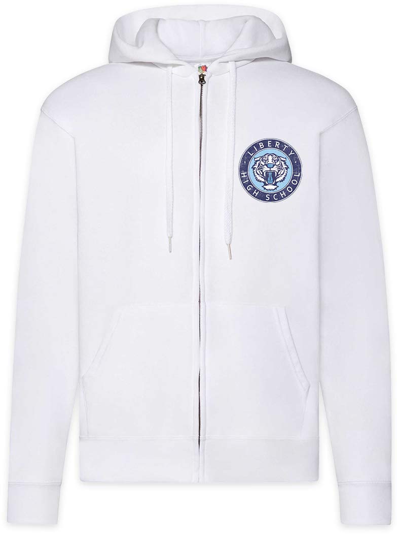 Urban Backwoods Liberty High I męska bluza z kapturem rozpinana z zamkiem błyskawicznym biała rozmiar 2XL