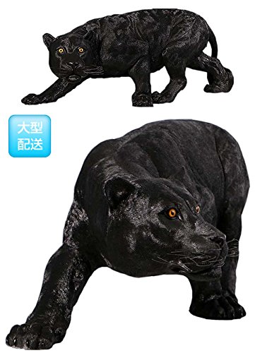 Amazon.co.jp: FRPアニマルオブジェ ブラックパンサー 置物 動物 黒豹