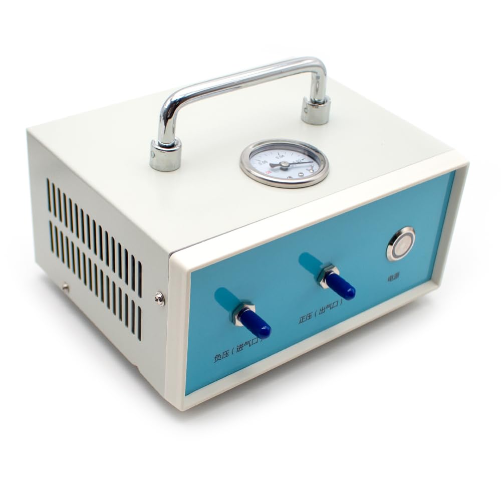 Toplionace Ölfreie Mini Membran Vakuumpumpe, Elektrische Kleine Labor Saugfilter Pumpe -80kpa 10L/min Probenahmepumpe 6mm Schnittstelle