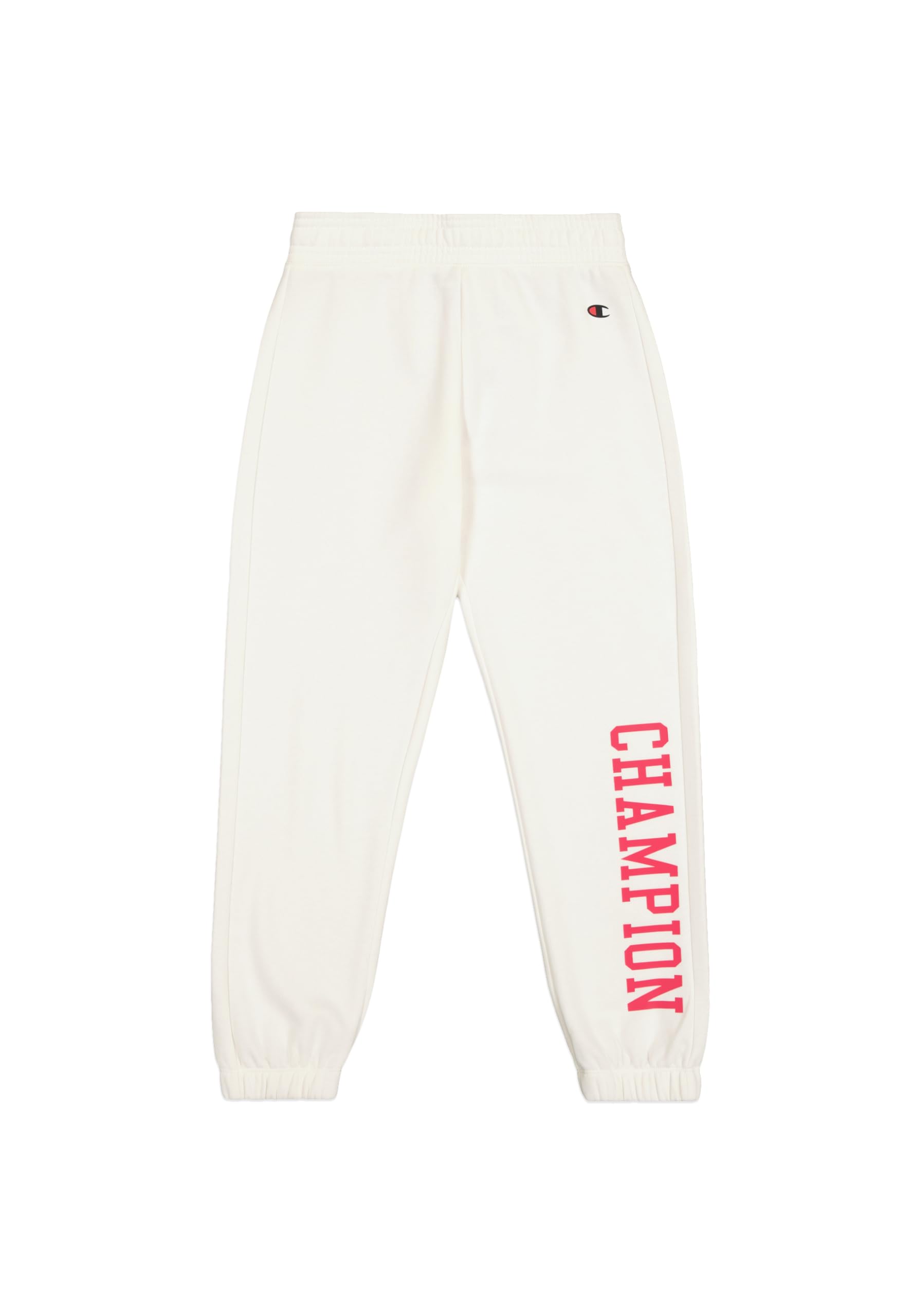 Champion Girl's Legacy Graphic Shop G (405027) - Ultra-Light Soft Compact Powerblend Fleece Elastic Cuff Sweatpants, Marshmallow (STR),