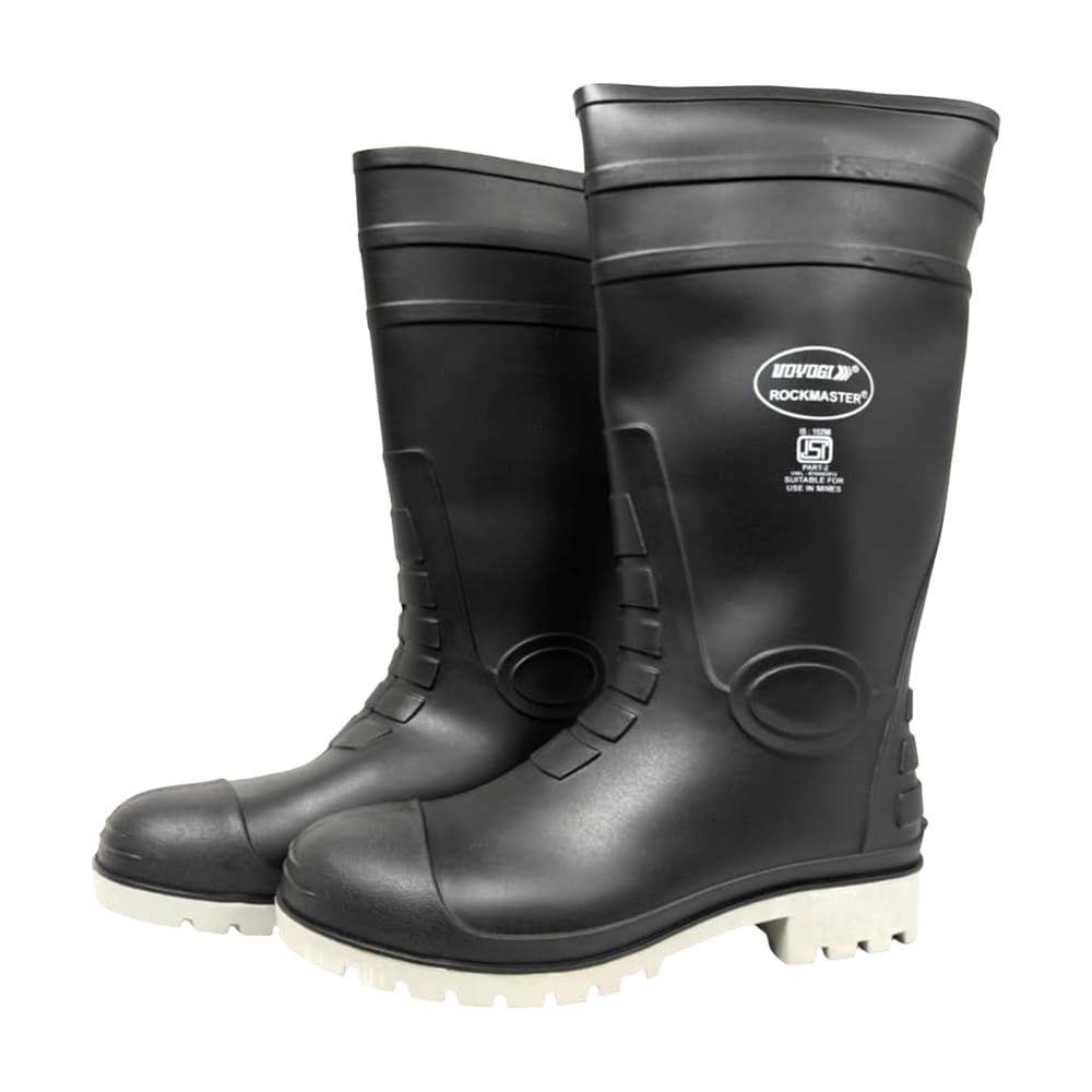Udyogi Rockmaster PVC Gumboot Steel Toe Black - Image 1