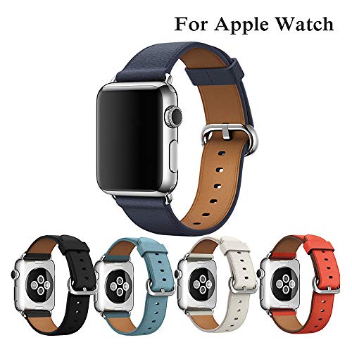 OWSOO Para A-pple Assista 1 2 3 4 5 Pulseira de Couro Universal 38 42 MM Relógio Pulseira de Pulso P