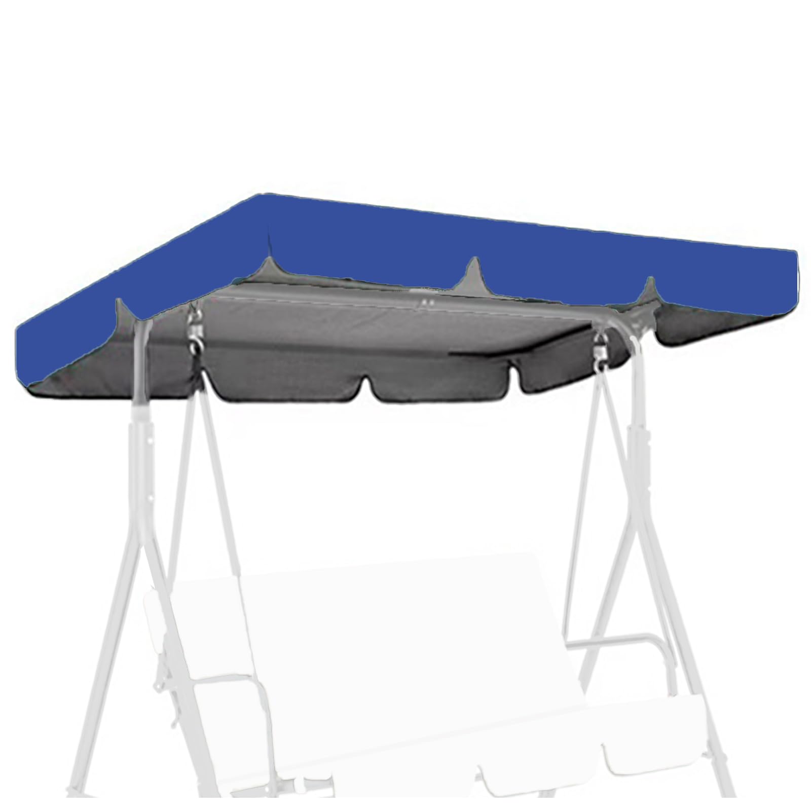 Copertura Dondolo 2/3/4 Posti,Set di Copertura Tetto ondolo 210D Oxford Tessuto di Ricambio per Baldacchino,Tettuccio per Altalena da Giardino mobili da esterno impermeabile Dondolo,Blu,164*114*15cm