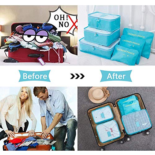 Vicloon Multifunction Packing Cubes - 8 PCS Organizer Packing Bags for Suitcase, Luggage Packing Organizers with Shoe Bag, Travel Storage Accessories - Image 6