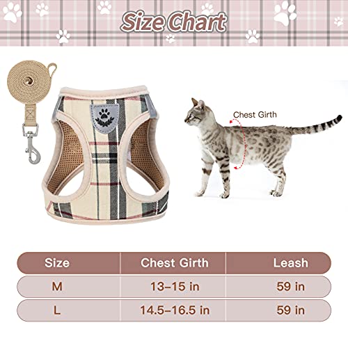PUPTECK Cat Harness and Leash Set - Soft Comfortable Breathable Harness and Durable Leash Adjustable Vest Escape Proof… - Image 2