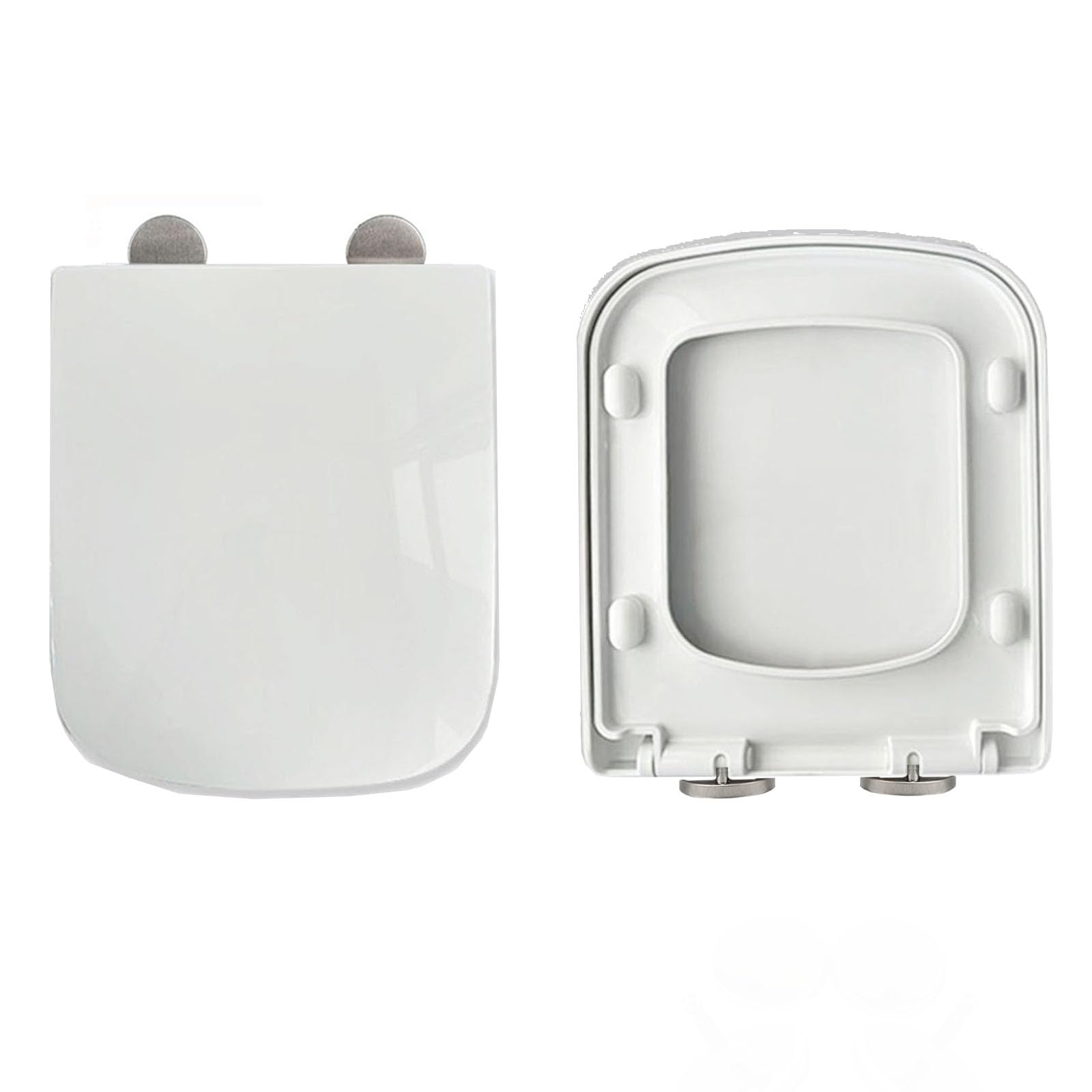 Slow Close Toilet seat Quiet Mute Thicken fits Square Toilet Bowls Exact Size 355435mm, Thicken, Quiet, seat, Toilet, fits, Close, Slow, Mute, Adjustable, Lightweight