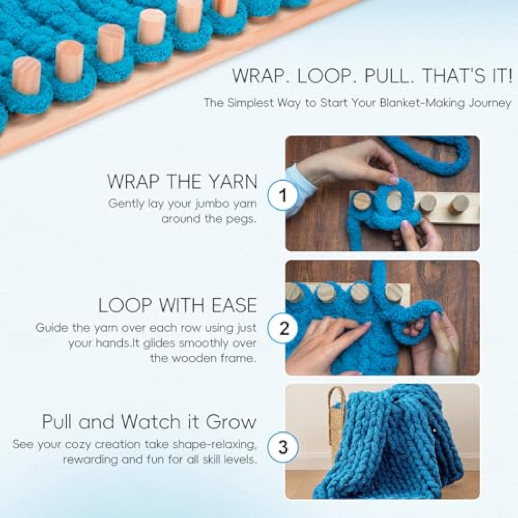 42" Chunky Blanket Loom for DIY Throw Blankets