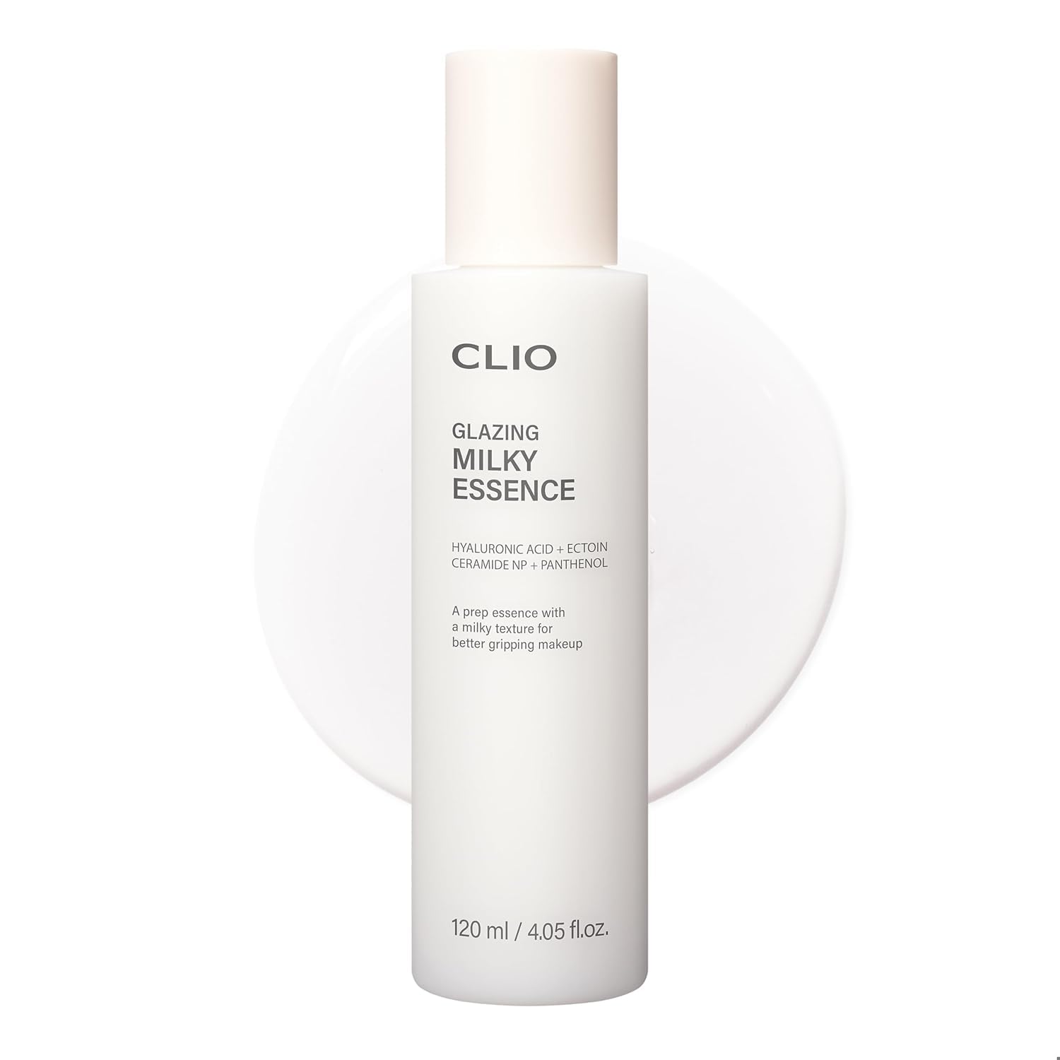 CLIO Glazing Milky Essence, Rice PDRN for Boosting Radiant Glass Skin, Lightweight Hydrating Skin Prep for Makeup, Ceramide Skin Barrier Care for Sensitive Skin, Korean Skincare (4.05 Fl Oz)