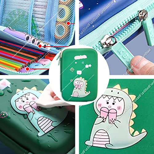 Image of FunBlast Pencil Pouches, Dinosaur Pencil Box, Stationery Organizer Case for Boys, Pencil Case, Pencil Pouches for Kids, Boys Pencil Box