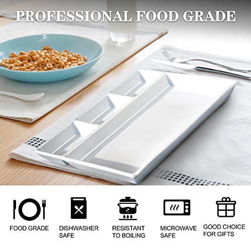 Divided Ceramic Plate Compartments Sauce Dishes Serving