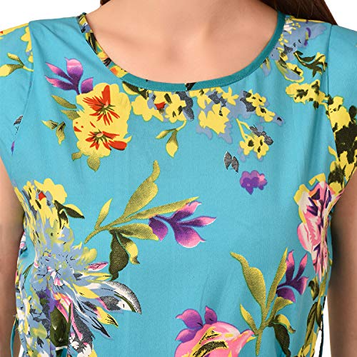 Image of Women's Sleeveless Peplum Top with Waist Tie Belt