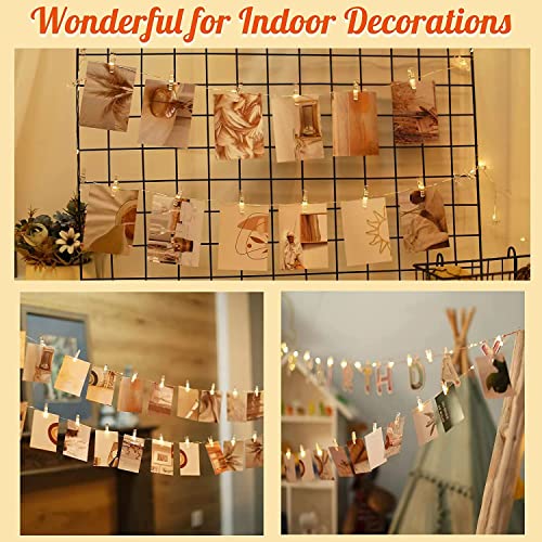 Fairy Lights for Bedroom, [2 Pack] Each 120LED 12M USB Plug in Fairy Lights With 40 Photo Clips,Copper Wire Waterproof Hanging Fairy Lights With Remote Timer,Party,Wedding,Birthday,Christmas Decor