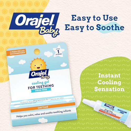 orajel baby daytime cooling gel for teething drug-free 1 pediatrician recommended brand for teething one 33oz tube