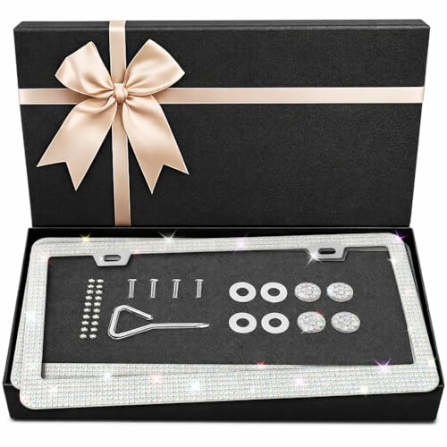 Marco de matrícula brillante con diamantes de imitación - $14.96