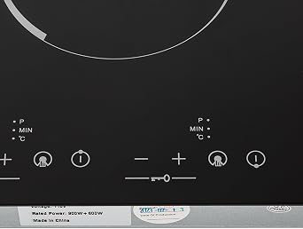2 Burner Electric Ceramic Cooktop with Plug, 110V Built-in Electric Stove Top, Countertop Electric Stove with Touch-adjustable Control, 9 Heating Levels, Child Safety Lock