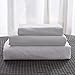 Simple&Opulence Belgian Linen Sheet Set Solid Color - 4 Pieces (1 Flat Sheet, 1 Fitted Sheet & 2 Pillowcases) Natural Flax Cotton Blend Soft Breathable Farmhouse Bedding - Queen Size, White