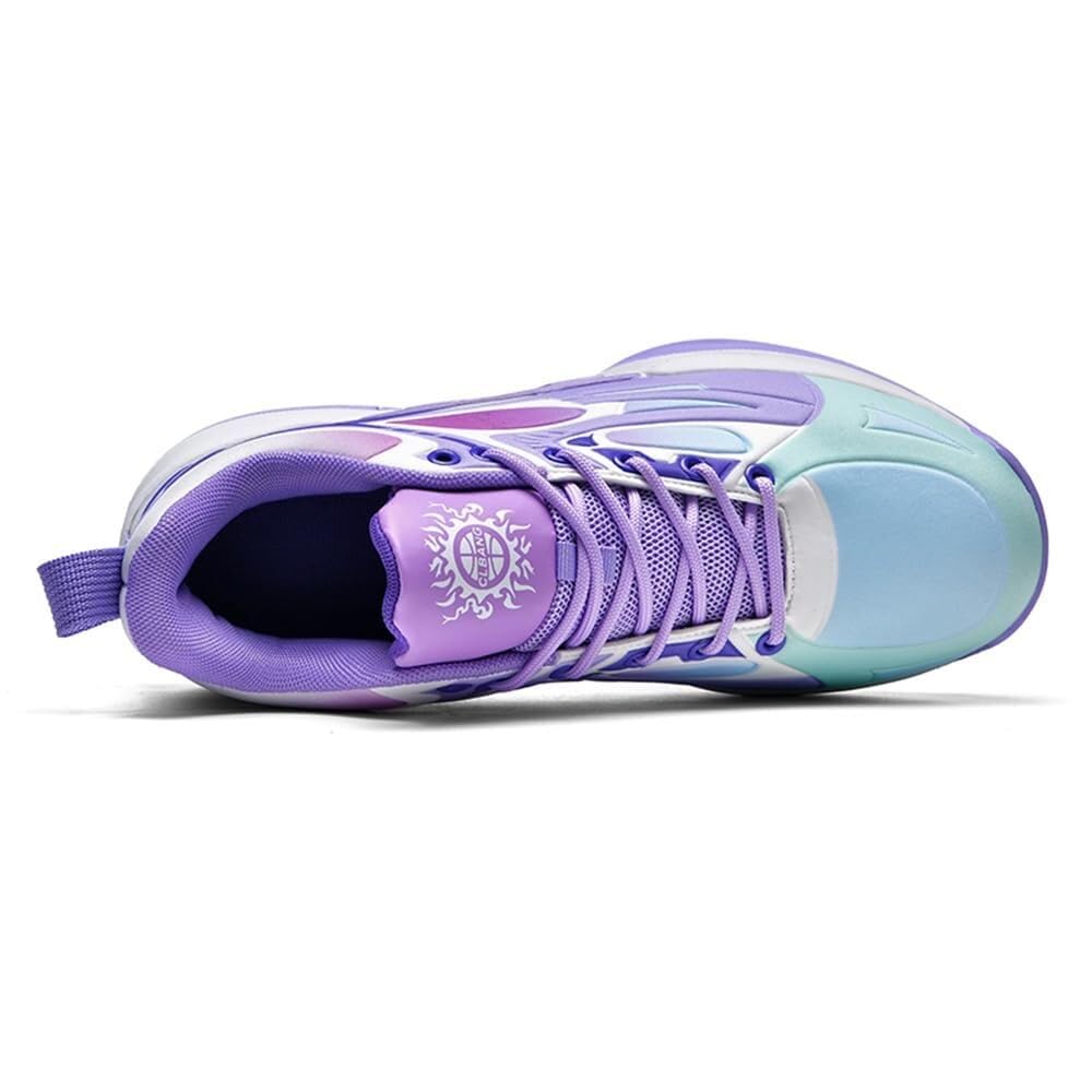 Zapatillas de Baloncesto Informales Unisex, Antideslizantes, Resistentes al Desgaste, con Suelo Cemento, for jóvenes, for Entrenamiento Deportivo Aire Libre Zapatos para Caminar