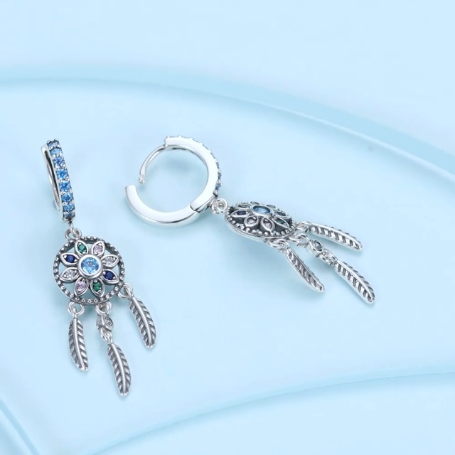 Orecchini acchiappasogni in argento sterling: gioielli boho con