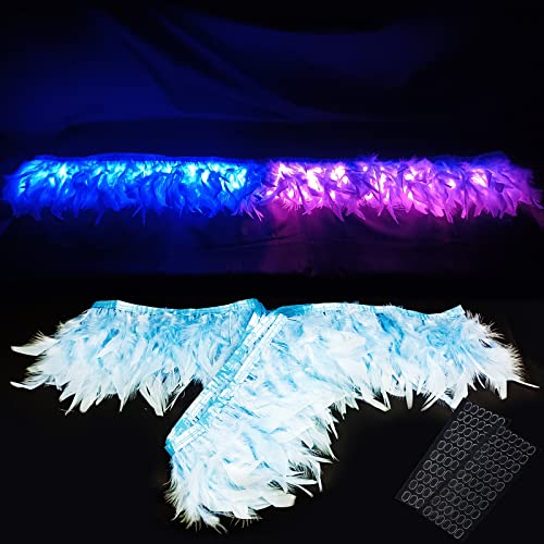 IOXQP Feder für LED-Streifen,, Länge 200 cm, kann mit LED-Streifen verwendet werden, kann auch mit Sonnenuntergangslicht, Nachtlicht, Schlafzimmerlichtdekoration verwendet werden (Blau) Cover