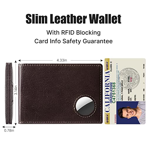 typecase Mens Wallet Card Holder: Pop Up Card Case, Premium Leather, Smart, Bifold, RFID Blocking, Slim, Minimalist, Thin, Front Pocket - 9-13 Card Capacitiy | ID Window | Money Clip (Brown)2
