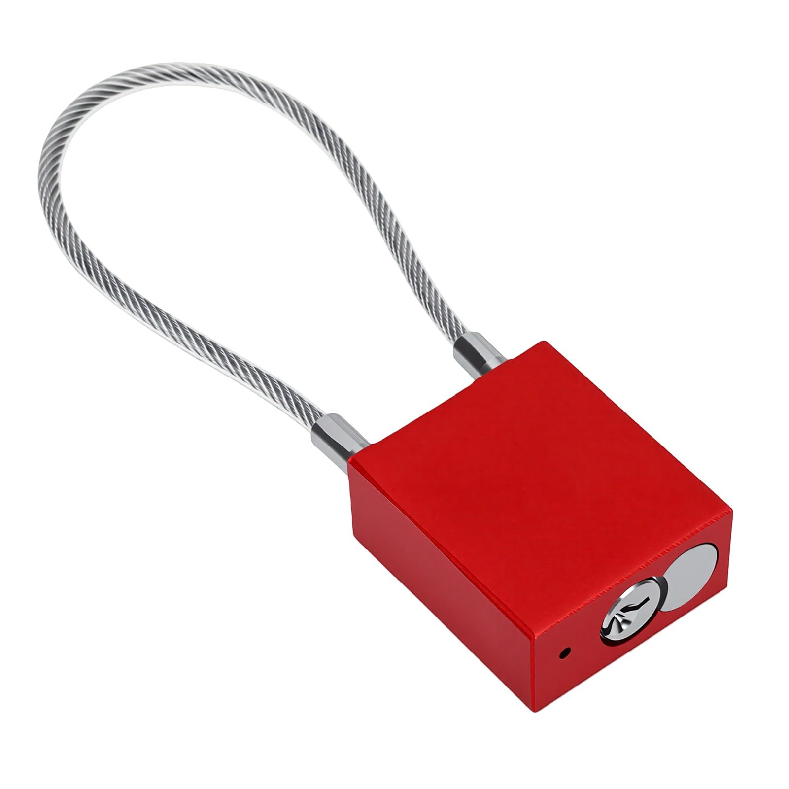 banapoy Zamki Kablowe Lockout Tagout, Zestaw 5 Sztuk Szybkie Ryglowanie w jedną stronę Kłódka Bezpieczeństwa o 3 Długościach, Zamek z linką stalową z 2 Kluczami Każdy, do Stacji Elektrycznych Lock