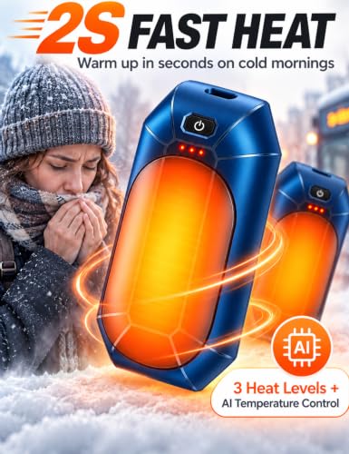 Image of Hand Warmers Rechargeable 2 Pack, Reusable Handwarmers Portable