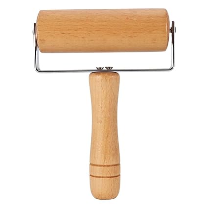 Chazcool Pizza Rolling Pin, Small Rolling Pin, Non-Stick Wooden Dough Roller for Pastry Tortilla Pizza Cookie Dumpling (Type 2)