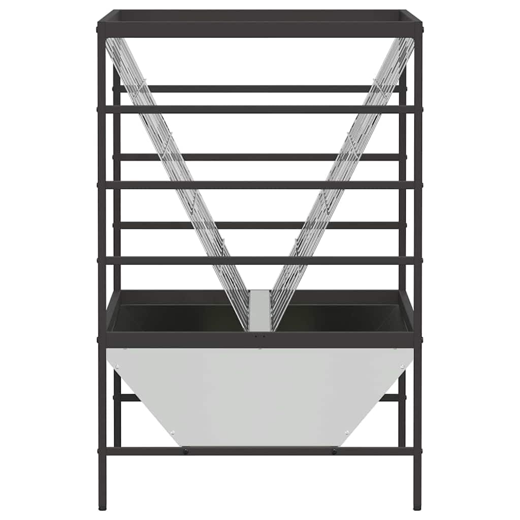 Comedero para ganado plateado, 100 x 60 x 90 cm, acero galvanizado