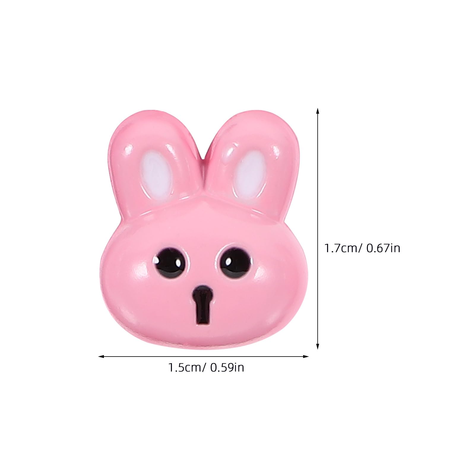 Tofficu 12Pcs Small Resin Rabbit Buttons for Sewing Clothes Decoration Kids Coat Buttons Easter Craft Accessories - Image 2