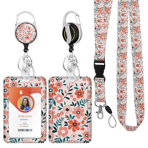 ID Badge Holder with Lanyard,Retractable ID Badge...