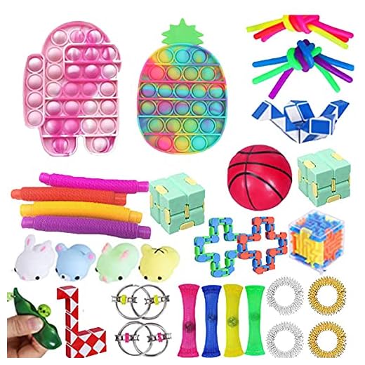 Fidget Toy Set, 30 st sensory leksak för ADHD, Fidget Pack, autistiska barn, vuxna, ångest Autism för stressavlastning och anti ångest med rörelsestimer