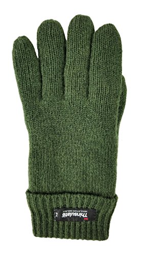 Image of BRUCERIVER Men's Pure Wool Knitted Gloves | Insulated Fleece Lining